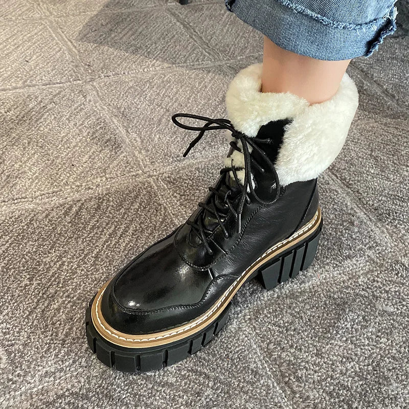 Women’s Winter Ankle Boots – Warm, Anti - Slip & Stylish for Everyday Wear - CasualFlowshop