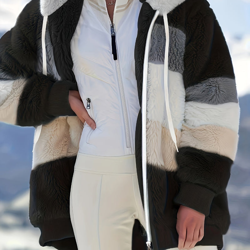 Cozy Hooded Coat with Drawstring - Stay Stylish in Any Season - CasualFlowshop