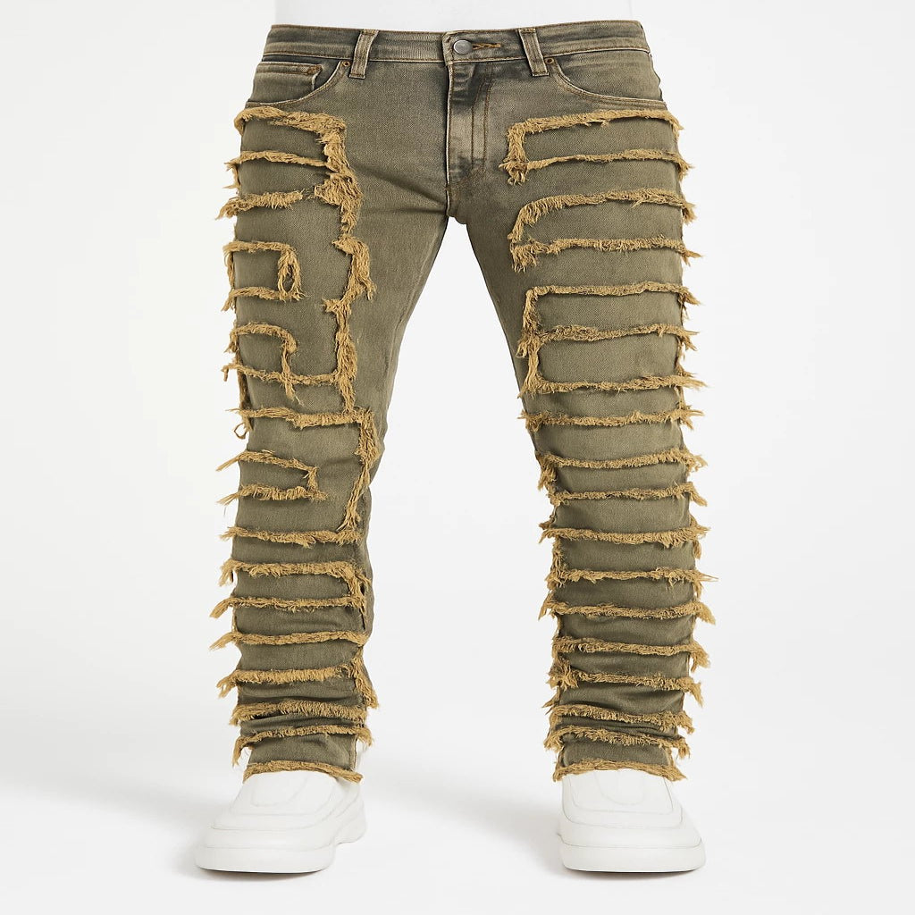 Men's Creative Tassel Straight Leg Jeans - CasualFlowshop