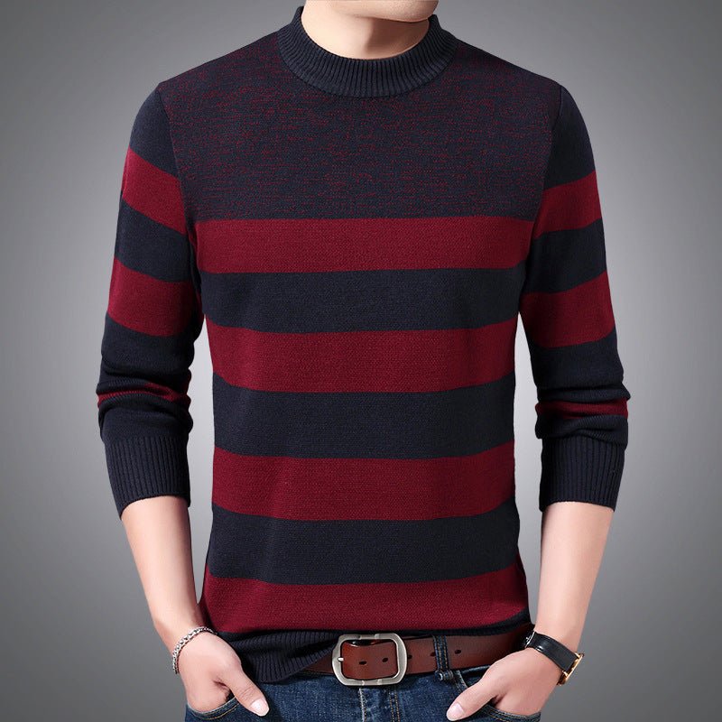 Cotton Winter Sweater – Jacquard Knit, Loose Fit - CasualFlowshop