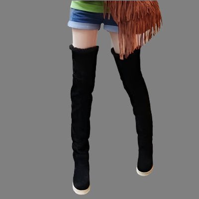 Elegant Black Over - the - Knee Women's Boots – Chic & Comfortable Style - CasualFlowshop