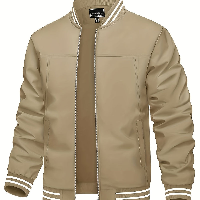 Men's Lightweight Windproof Bomber Jacket – Style Meets Performance - CasualFlowshop