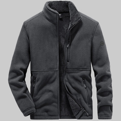 Polar Fleece Sports Jacket Men's Autumn And Winter Outdoor Plus Fluff Thickened Casual Top Clothes Fleece Sweater Plus Size Jacket