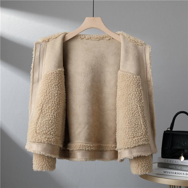 Chenille Coat Stitching Fur Coat Women - CasualFlowshop