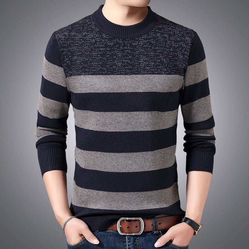 Cotton Winter Sweater – Jacquard Knit, Loose Fit - CasualFlowshop