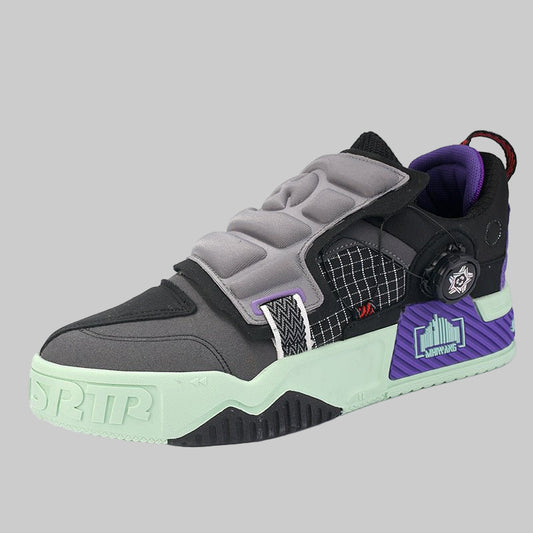 Men’s Platform Shoes – Futuristic Rotating Buckle Fashion Sneakers - CasualFlowshop