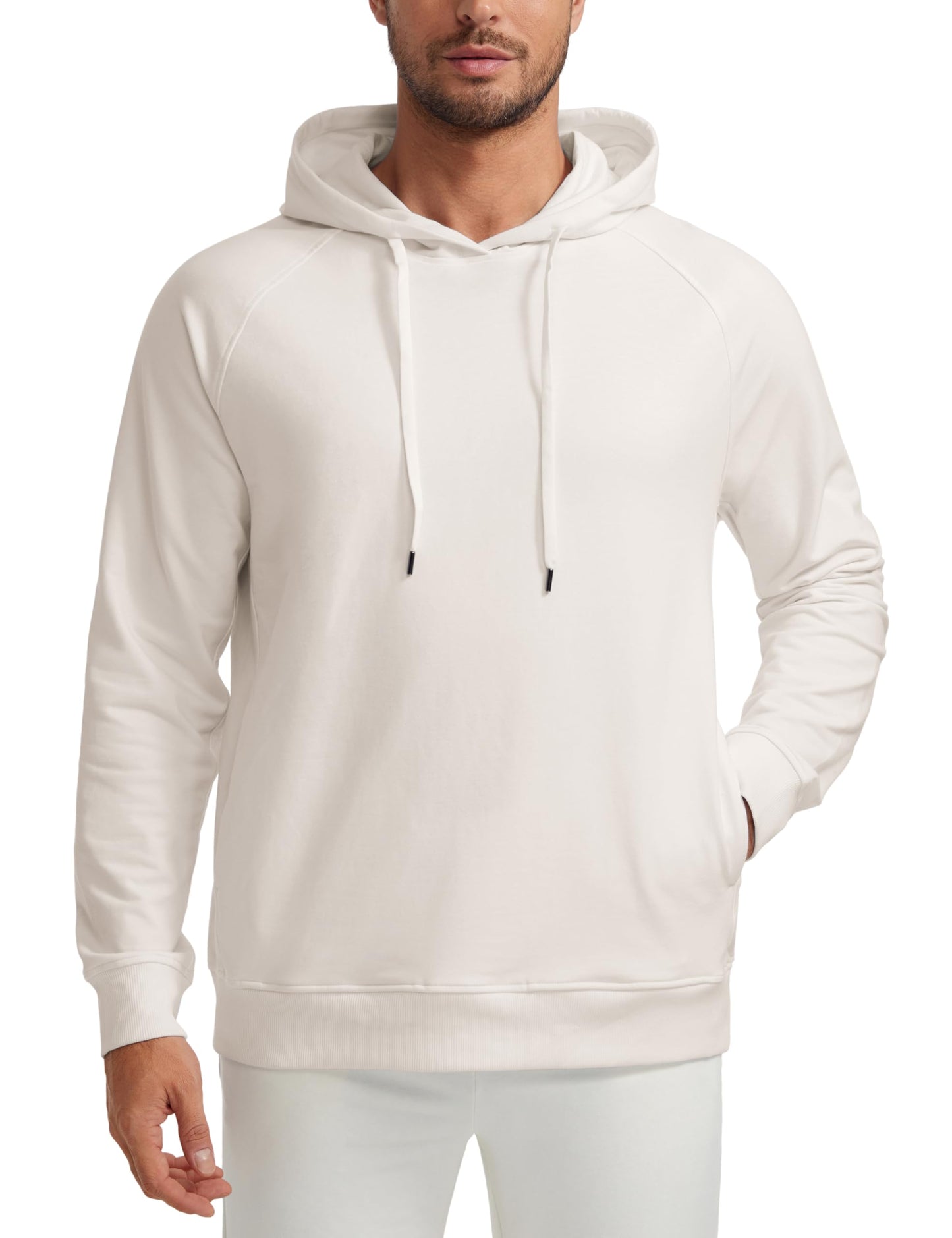 Men’s French Terry Hoodie – Soft, Stretchy & Breathable Sweatshirt - CasualFlowshop