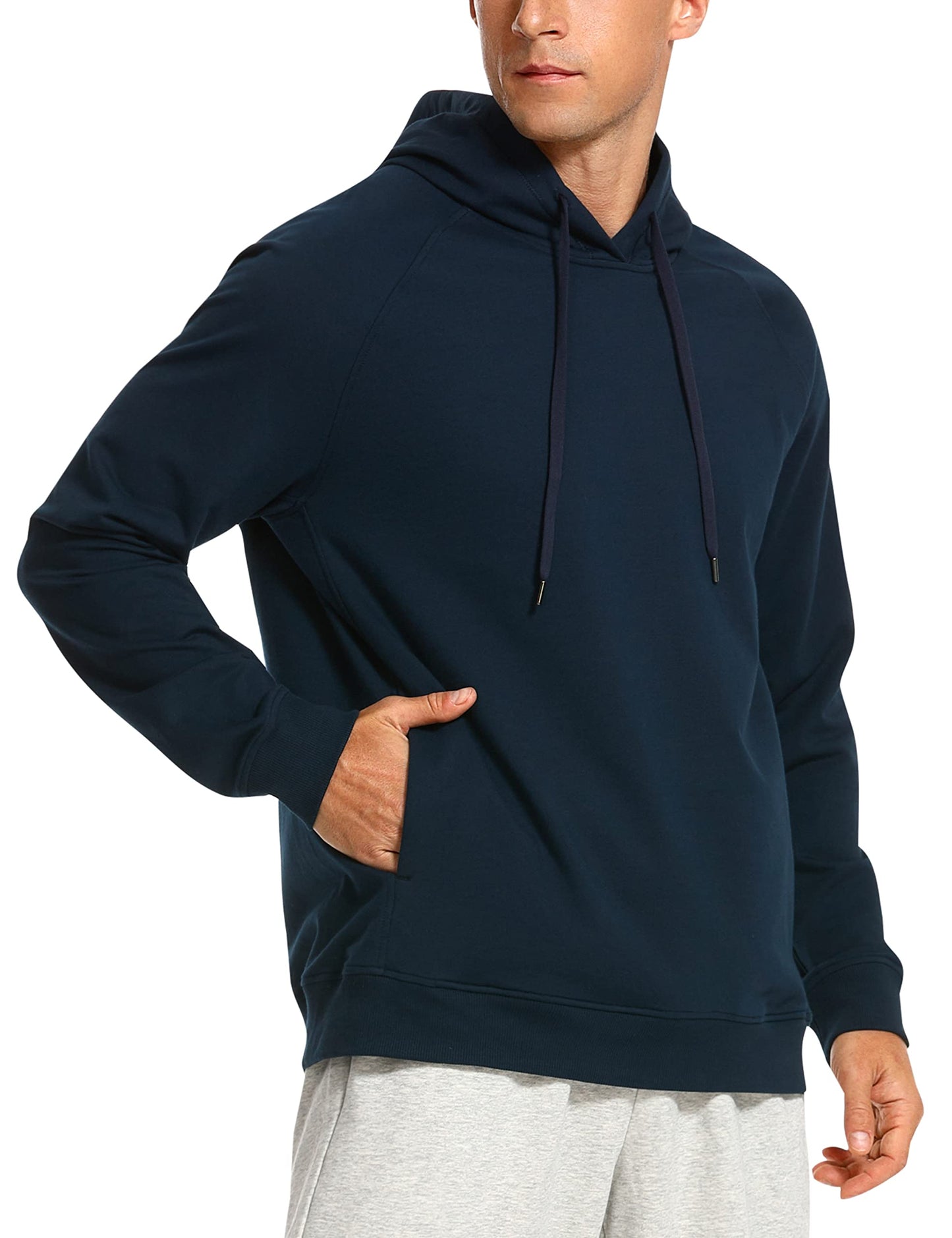 Men’s French Terry Hoodie – Soft, Stretchy & Breathable Sweatshirt - CasualFlowshop