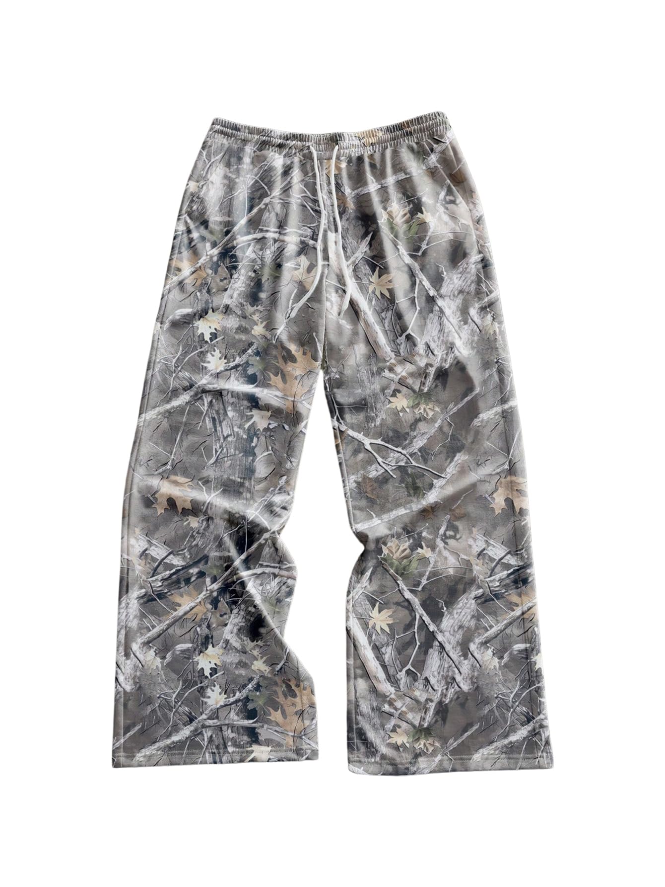 Men’s Vintage Camo Wide Leg Pants – Casual Baggy Streetwear - CasualFlowshop