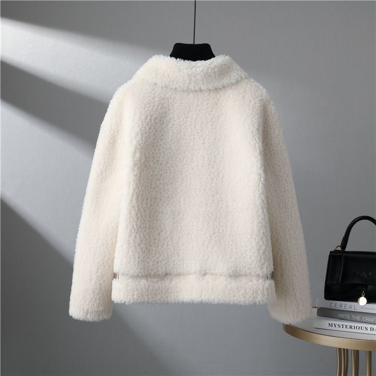 Chenille Coat Stitching Fur Coat Women - CasualFlowshop