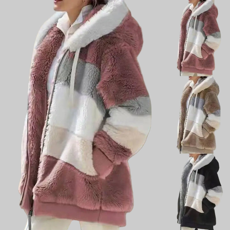 Cozy Hooded Coat with Drawstring - Stay Stylish in Any Season - CasualFlowshop