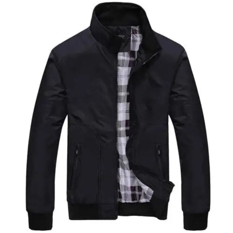  Men's Slim Fit Casual Jacket with a zipper closure and side pockets -Casualflowshop