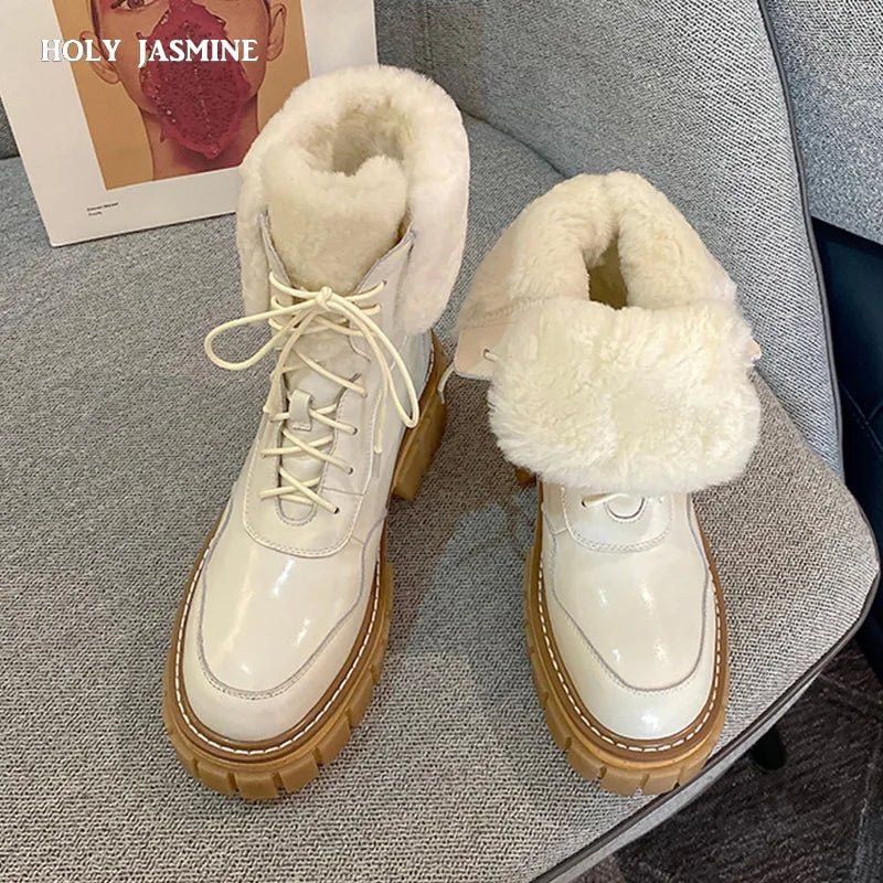 Women’s Winter Ankle Boots – Warm, Anti - Slip & Stylish for Everyday Wear - CasualFlowshop