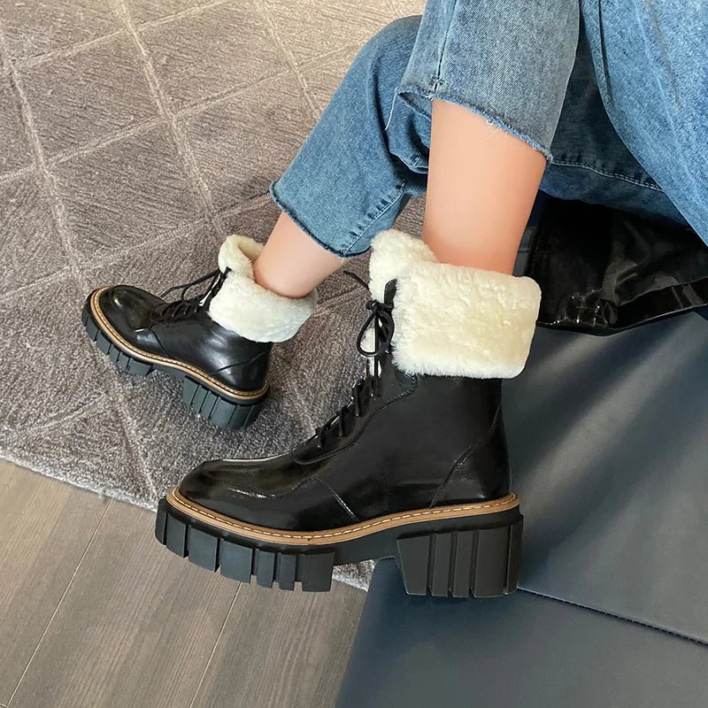 Women’s Winter Ankle Boots – Warm, Anti - Slip & Stylish for Everyday Wear - CasualFlowshop