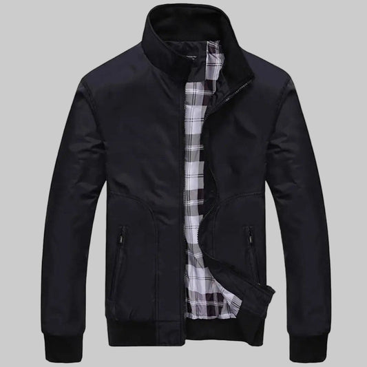  Men's Slim Fit Casual Jacket with a zipper closure and side pockets -Casualflowshop