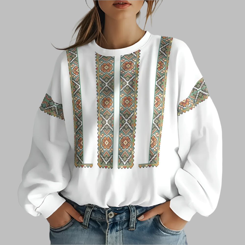 Ukrainian Folk Print Oversized Hoodie – Warm and Stylish Sweatshirt for Men and Women - CasualFlowshop