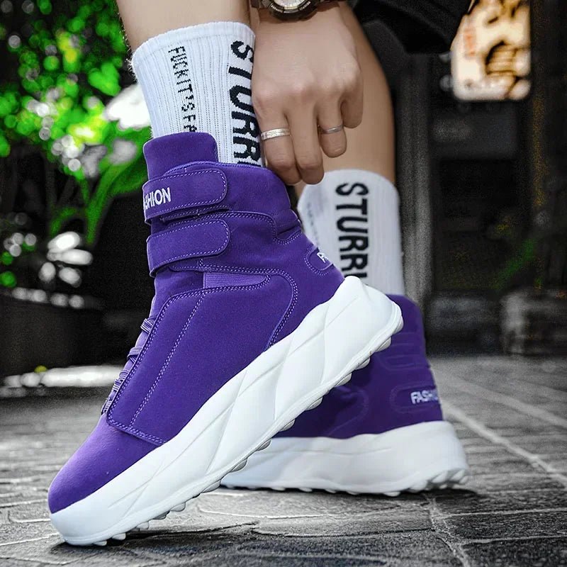 🔥 Warm Ankle Sneakers for Men – Bold Winter Style with Comfort Grip - CasualFlowshop