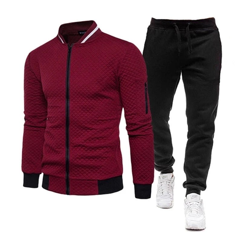 Men’s Hooded Tracksuit Set – Soft Cotton Sweatshirt & Pants for Autumn/Winter - CasualFlowshop