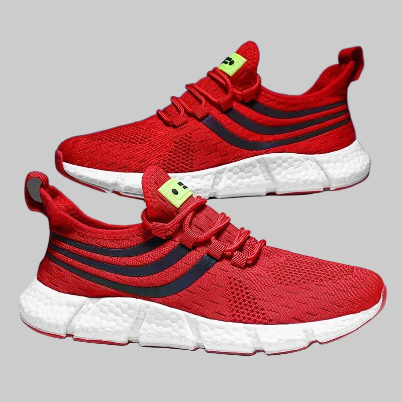 men's lightweight walking sneakers red 