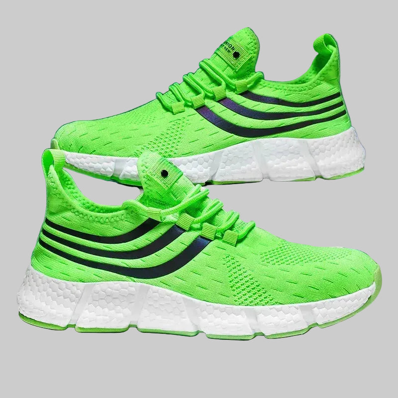 men's lightweight walking sneakers bright green 