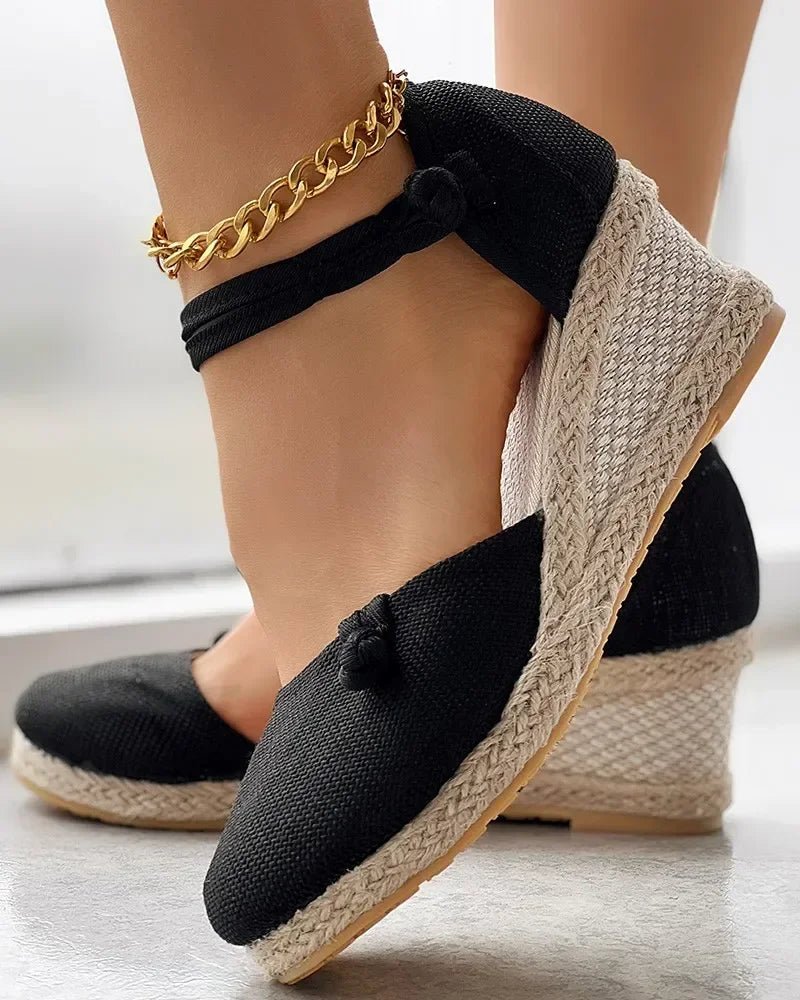 Women's Braided Wedge Sandals – 6cm Espadrille Platform - CasualFlowshop