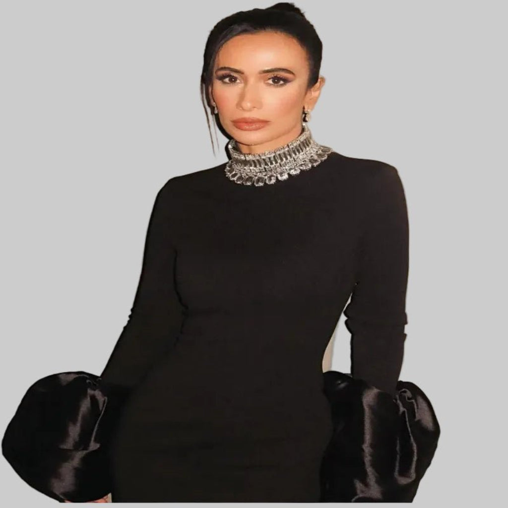 Women’s Evening Party Dress – Elegant Black Long Dress for Special Nights - CasualFlowshop