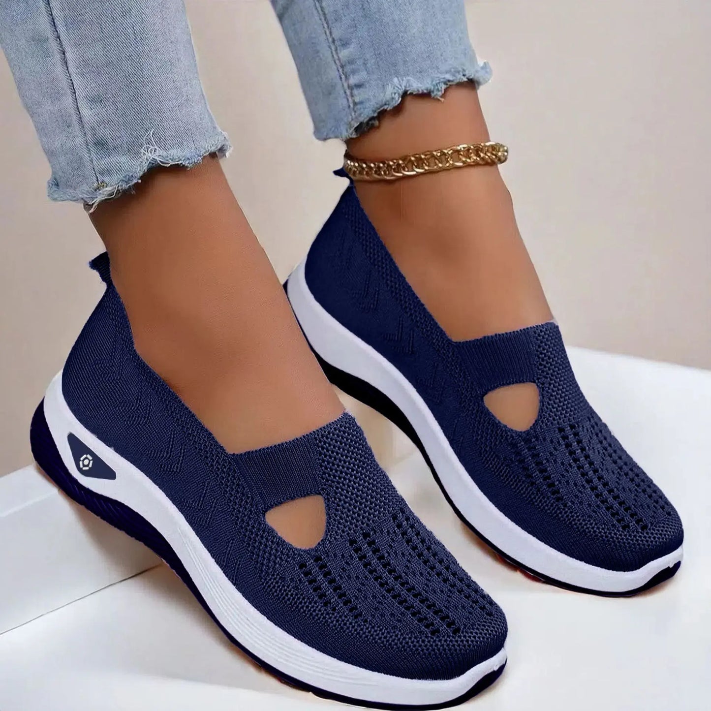 Women's Casual Walking Shoes – Breathable Slip - On Comfort Sneakers - CasualFlowshop
