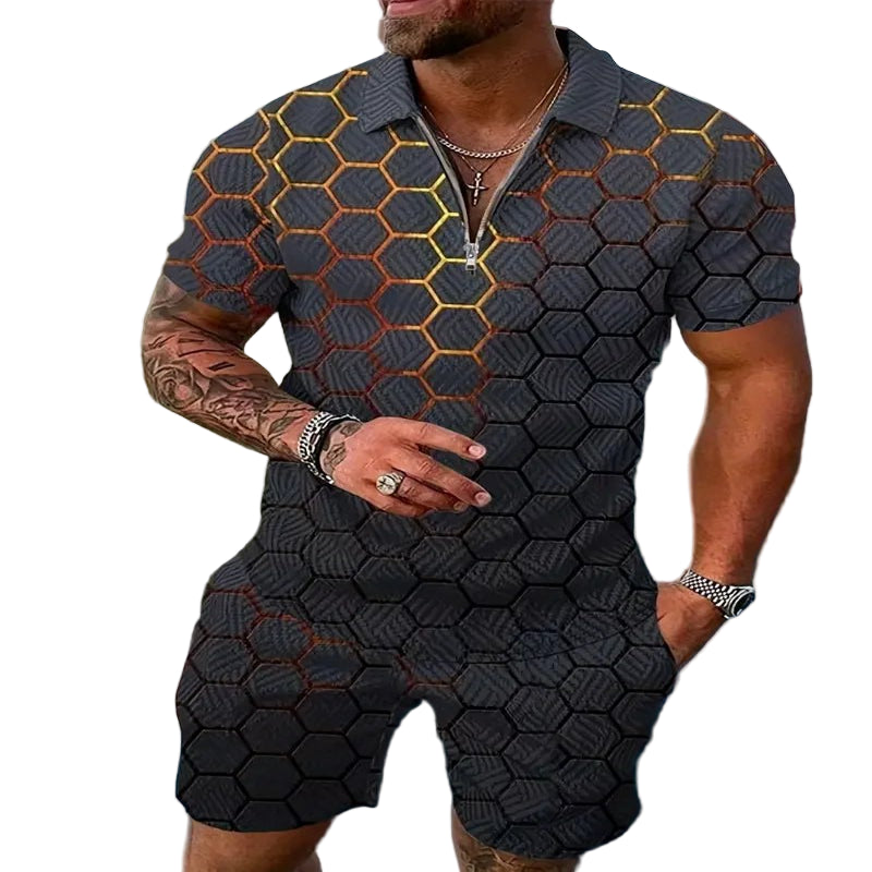 Men's Casual Beach Shorts Set – Lightweight 2 - Piece Outfit for Summer Comfort and Style - CasualFlowshop