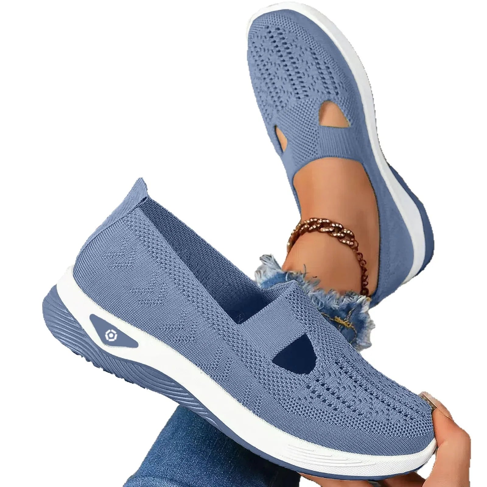 Women's Casual Walking Shoes – Breathable Slip - On Comfort Sneakers - CasualFlowshop