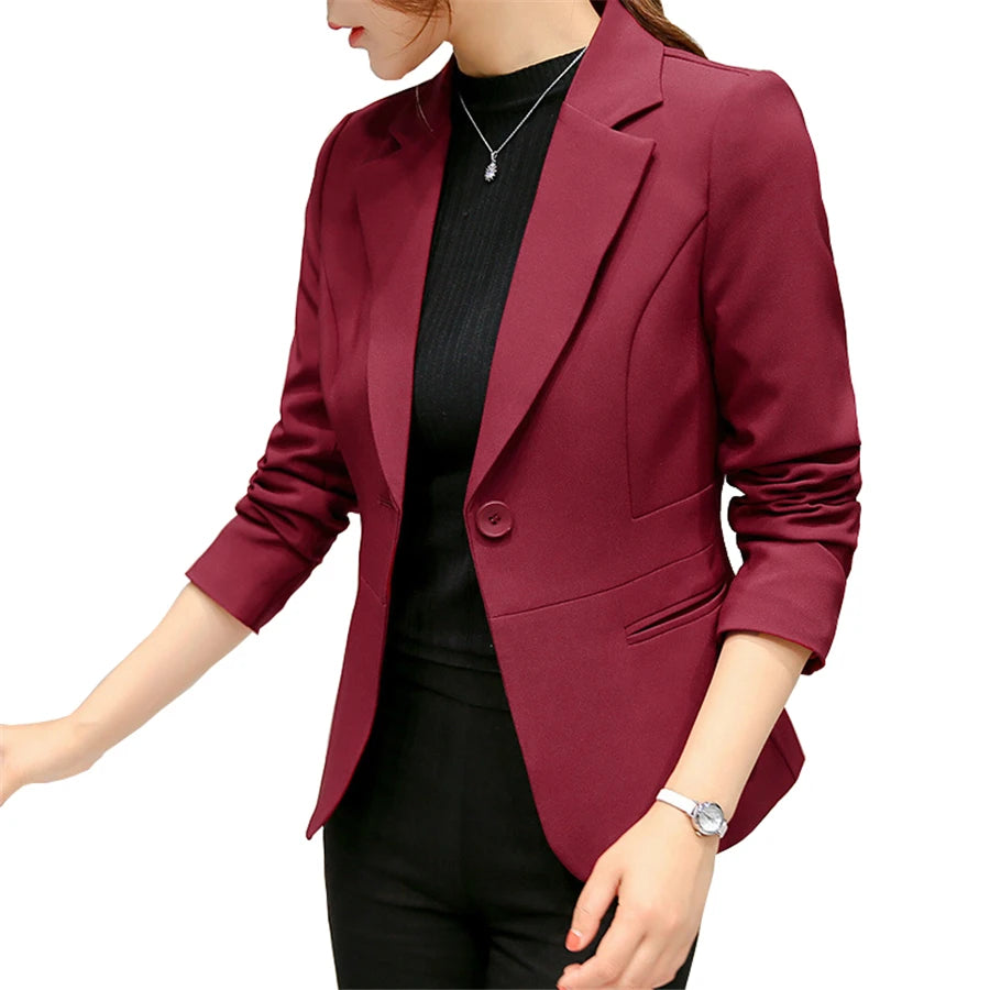Chic Women's Blazer Pocket Jacket - A Must-Have Staple - CasualFlowshop