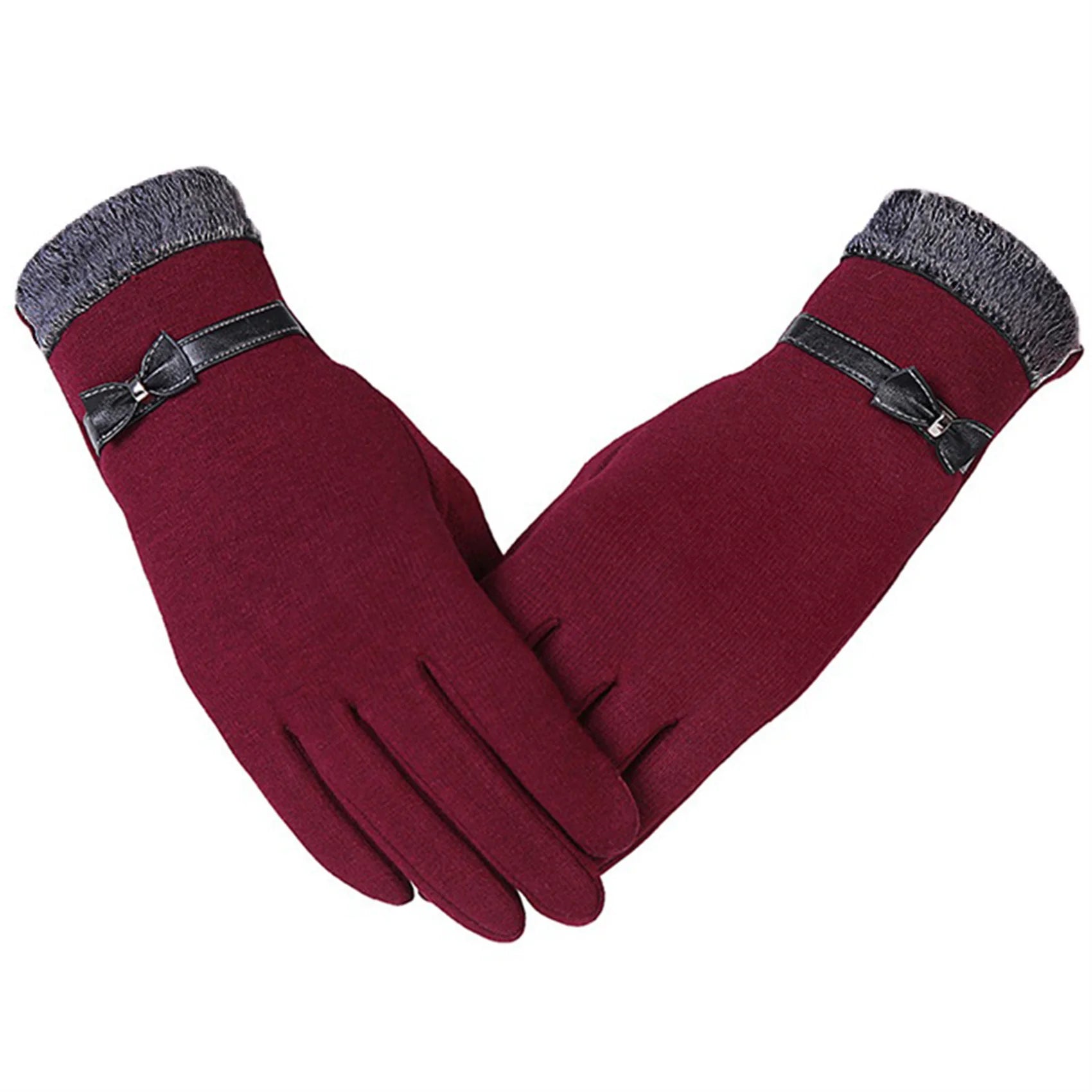 Women Winter Gloves Touch Screen Warm Gloves Outdoor Driving Gloves Mittens - CasualFlowshop