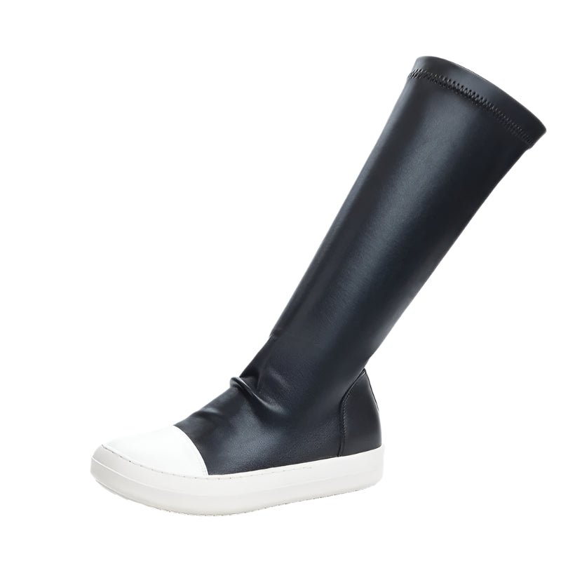 Elegant Black Over - the - Knee Women's Boots – Chic & Comfortable Style - CasualFlowshop
