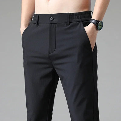 Men’s Black Stretch Casual Pants – Tailored Comfort for Everyday Style