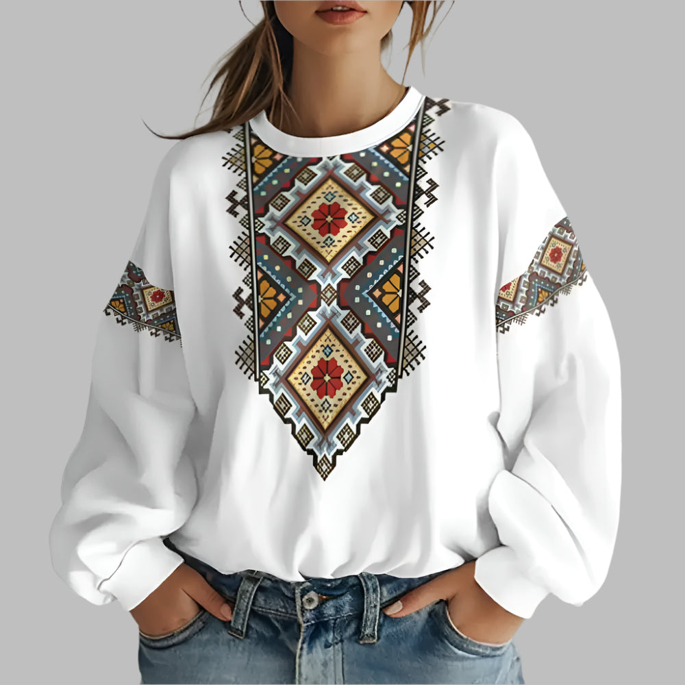 Ukrainian Folk Print Oversized Hoodie – Warm and Stylish Sweatshirt for Men and Women - CasualFlowshop