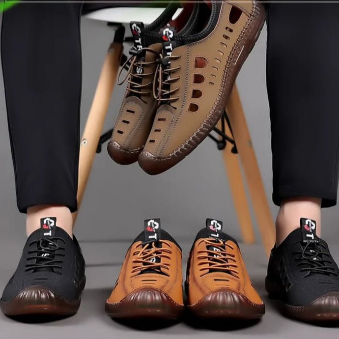 Men's Summer Casual Sandals – Breathable Hollow - Out Flat Shoes - CasualFlowshop