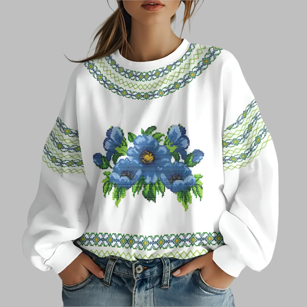 Ukrainian Folk Print Oversized Hoodie – Warm and Stylish Sweatshirt for Men and Women - CasualFlowshop