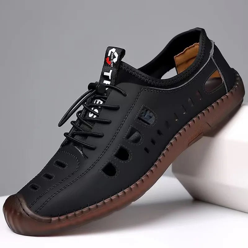 Men's Summer Casual Sandals – Breathable Hollow - Out Flat Shoes - CasualFlowshop