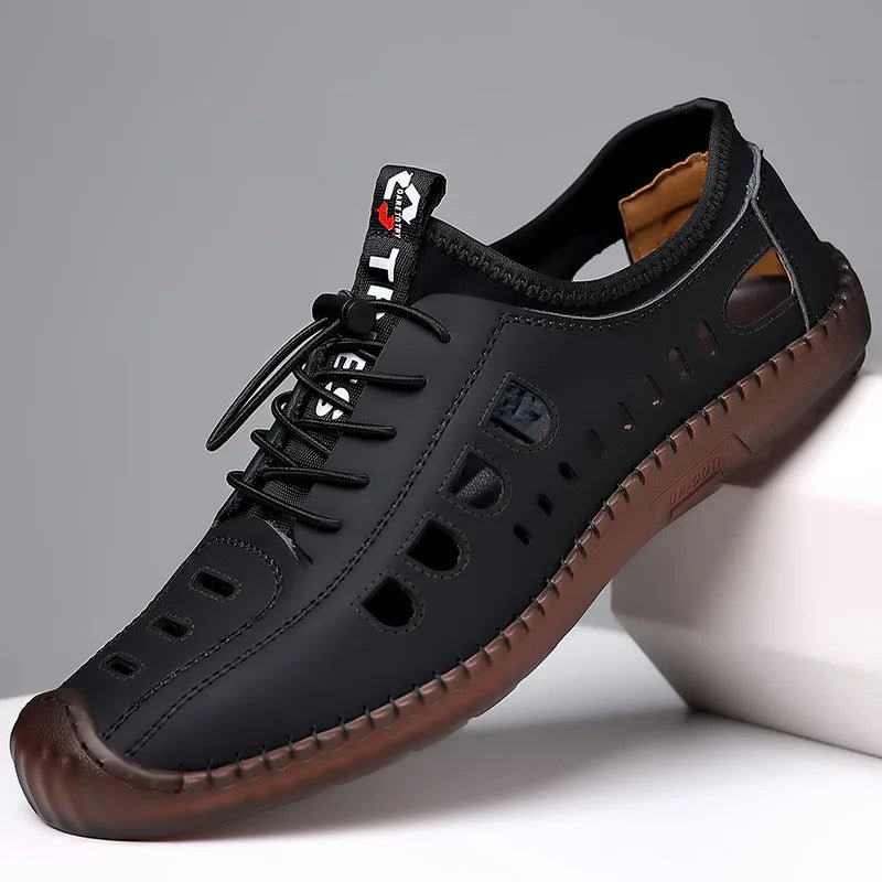 Men's Summer Casual Sandals – Breathable Hollow - Out Flat Shoes - CasualFlowshop