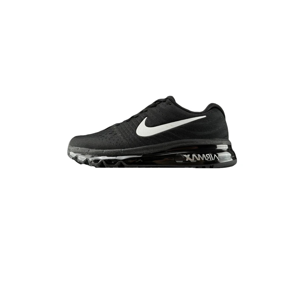 Black Nike Alpha Trainer 6 Air Cushion Shoes with white swoosh logo on a white background