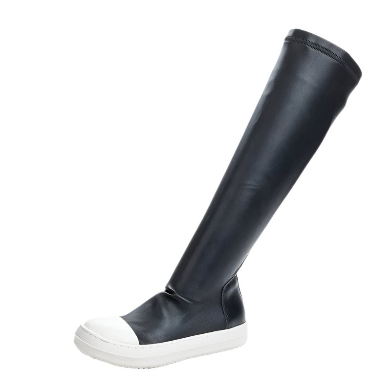 Elegant Black Over - the - Knee Women's Boots – Chic & Comfortable Style - CasualFlowshop