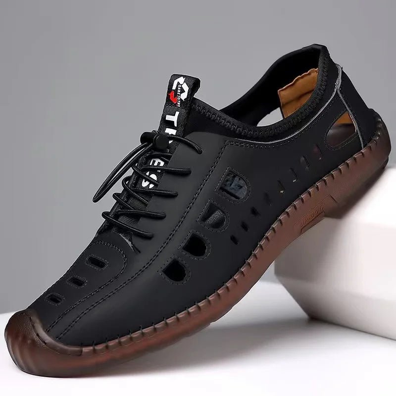 Men's Summer Casual Sandals – Breathable Hollow - Out Flat Shoes - CasualFlowshop