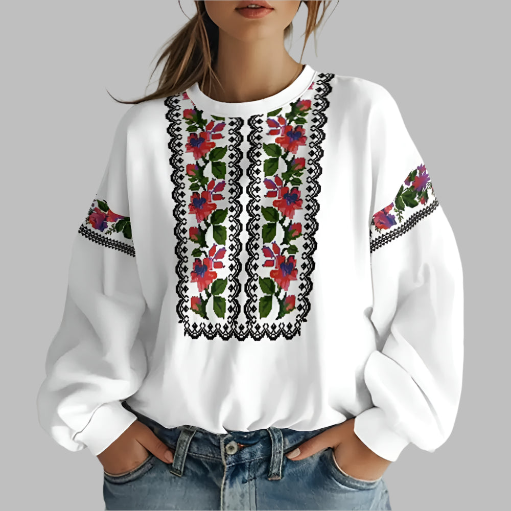 Ukrainian Folk Print Oversized Hoodie – Warm and Stylish Sweatshirt for Men and Women - CasualFlowshop