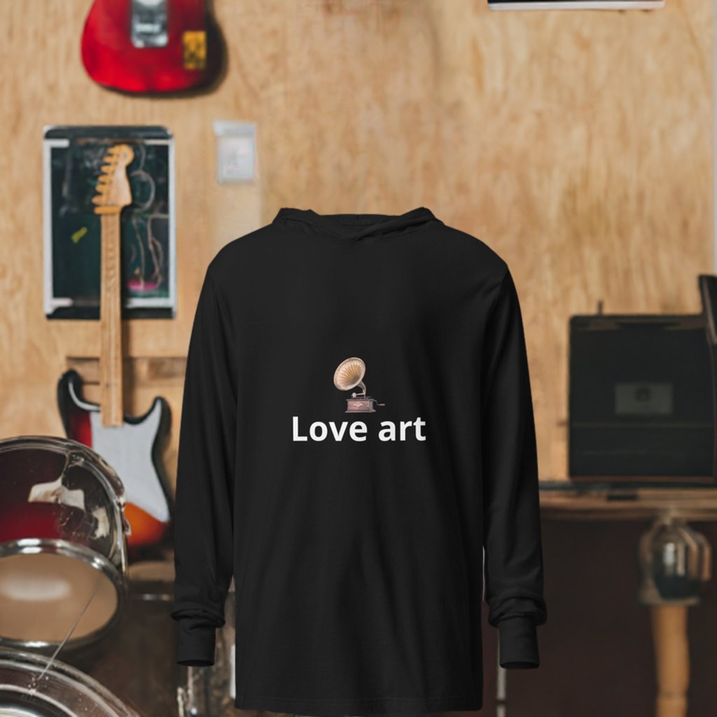 Black Love Art Hoodie with a Grammy-inspired design for musicians.