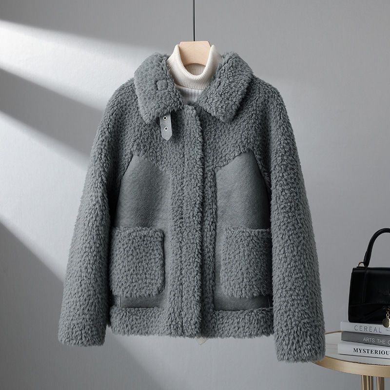Chenille Coat Stitching Fur Coat Women - CasualFlowshop