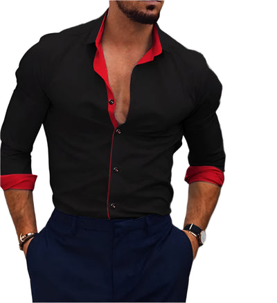 Camisa Negra Dorada para hombre