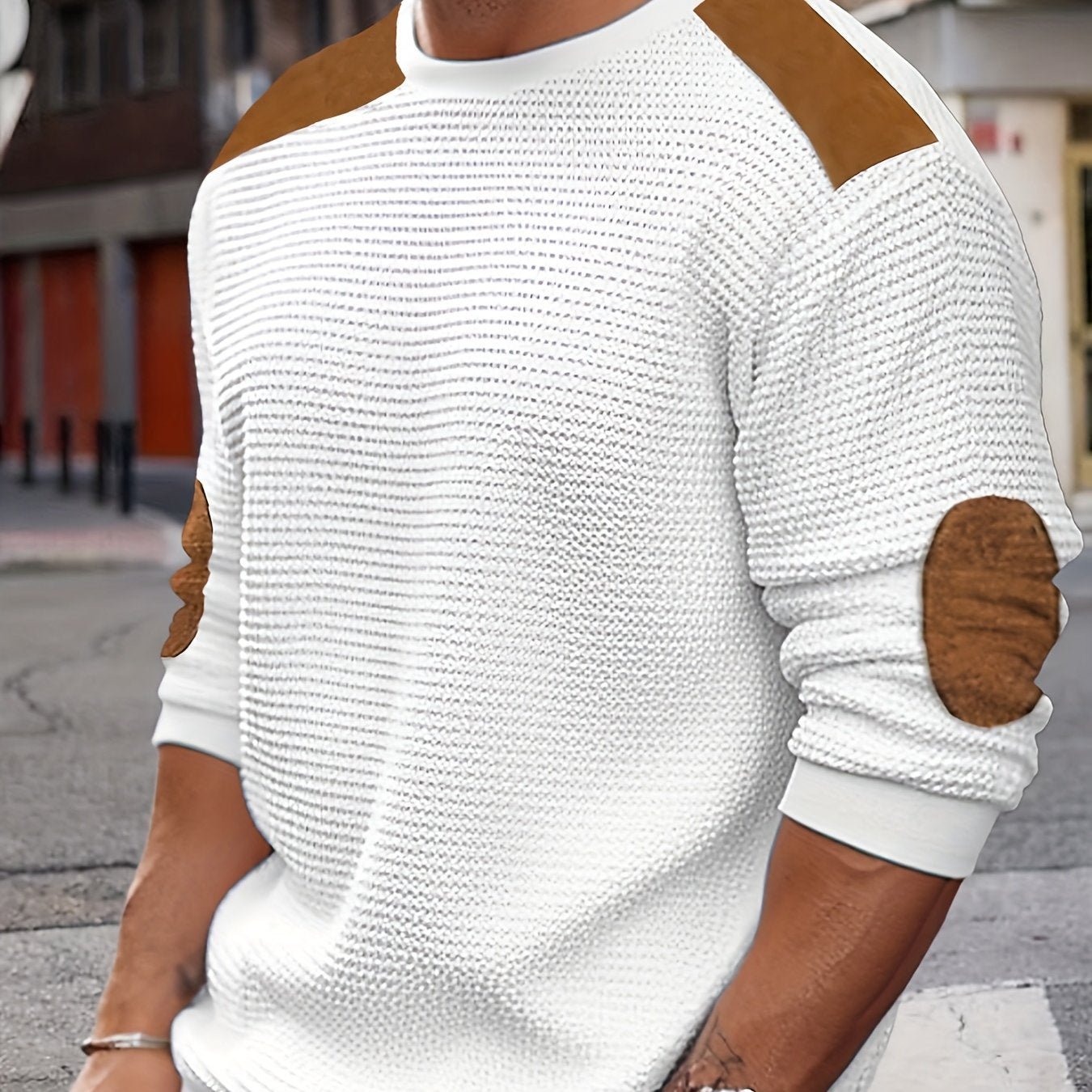 Waffle Print Pullover – Bold & Cozy Vibes - CasualFlowshop