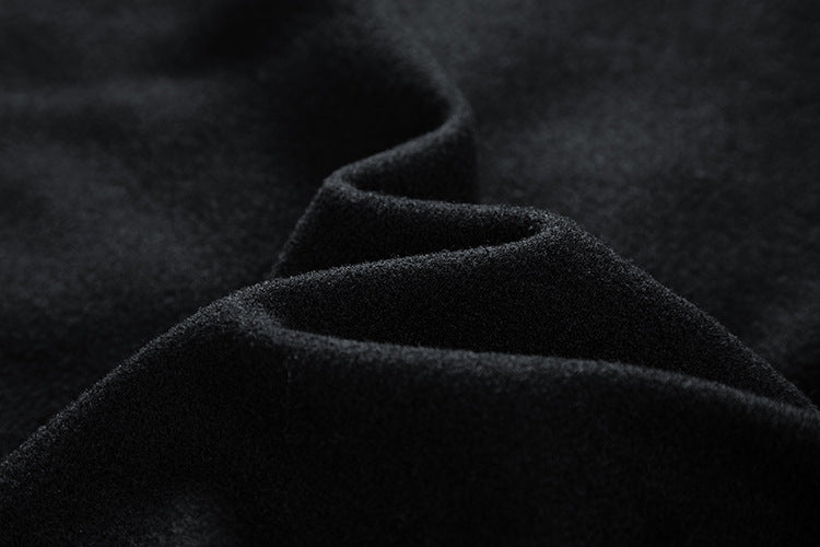 Close-up of dark gray fabric texture