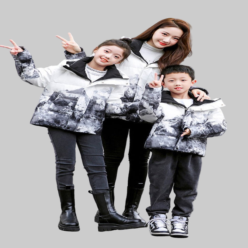 Cozy and Stylish Mid - Waist Down Jacket for Kids – Available in Black, Red, and Purple - CasualFlowshop
