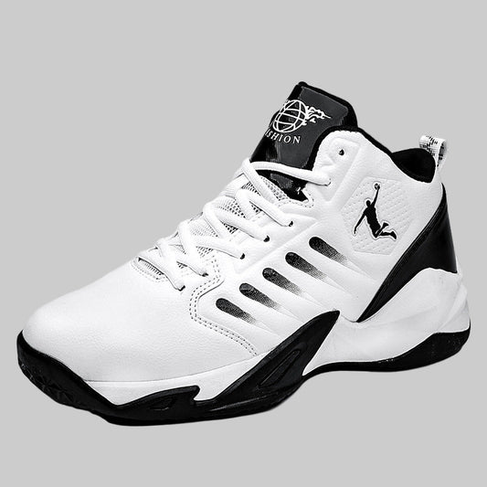 Men’s Mid - Cut Basketball Sneakers – Breathable Non - Slip Sports Shoes - CasualFlowshop