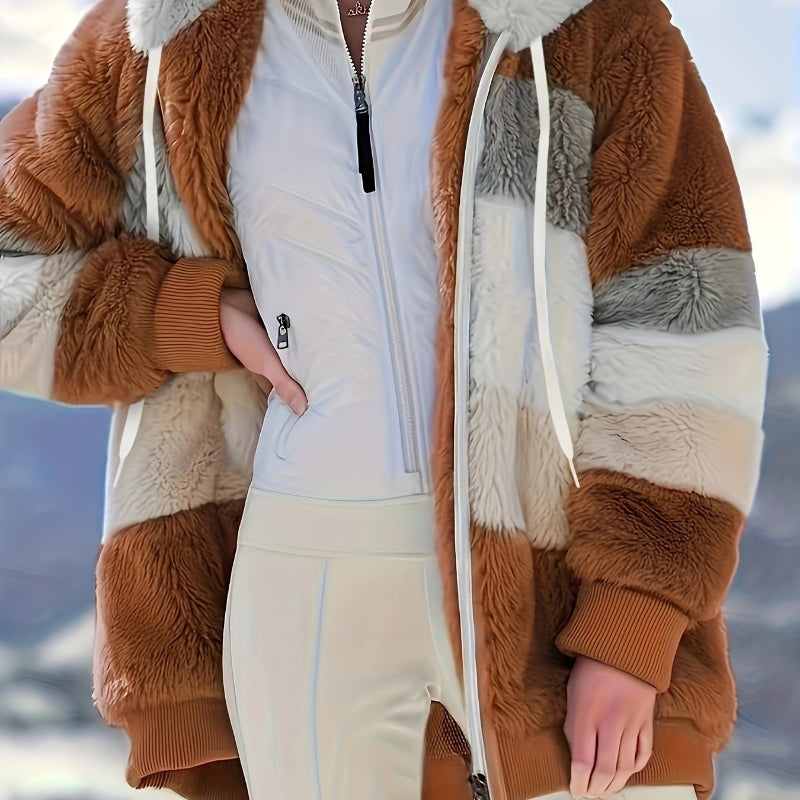 Cozy Hooded Coat with Drawstring - Stay Stylish in Any Season - CasualFlowshop